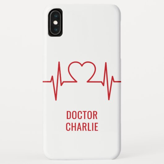 Harde EKG-aangepaste naam en telefoongesprekken Case-Mate iPhone Case (Achterkant)