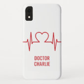 Harde EKG-aangepaste naam en telefoongesprekken Case-Mate iPhone Case (Achterkant)