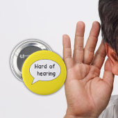 Harde gehoorspeld voor doven ronde button 5,7 cm