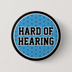 Harde gehoorzaamheid Blauwe Zwarte Klein Varsity D Ronde Button 5,7 Cm