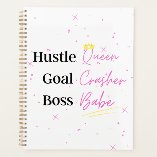 Harde Hoesje Planner: "Hustle Queen" Planner (Voorkant)