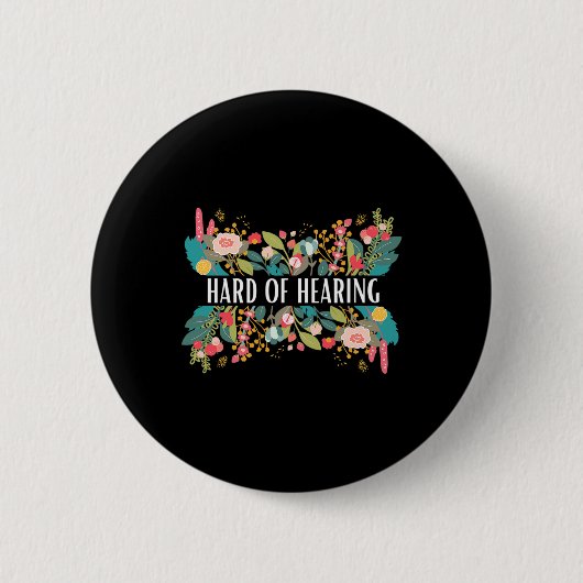 Harde hoorwaarschuwing en bewustzijnsontwerp voor ronde button 5,7 cm (Voorkant)