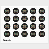 Harde hoorwaarschuwing en bewustzijnsontwerp voor  ronde sticker (Vel)