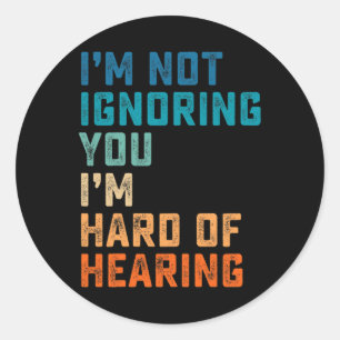 Harde hoorzitting ASL gebarentaal doof bewustzijn Ronde Sticker