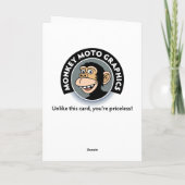 Harde hoorzitting pap Birthday Kaart (Achterkant)