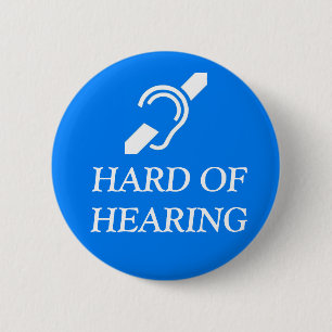 Harde hoorzitting ronde button 5,7 cm