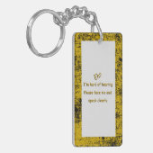 Harde hoorzitting sleutelhanger (Voorkant Links)