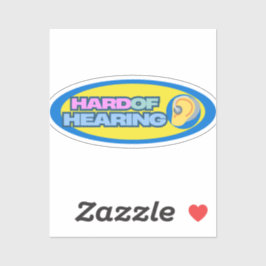 Harde hoorzitting sticker