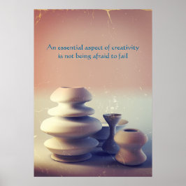 Harde keramische aardetijd II Blauw Oranje Poster