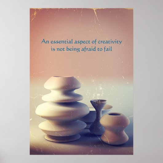 Harde keramische aardetijd II Blauw Oranje Poster (Voorkant)