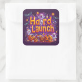 Harde lancering | ExDesigner | Halloween Vierkante Sticker (Tas)