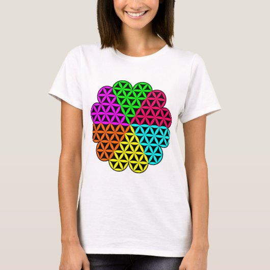 Harde levensloop X 6 — Bloem van hart — Vector T-shirt (Voorkant)