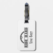 Harde, live, eenvoudige fietsen bagagelabel (Achterkant verticaal)