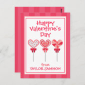 Harde Lollipops - Aangepaste Valentijnse kaarten (Voorkant / Achterkant)