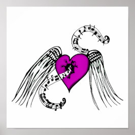 Harde muziek Roze Poster