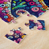 Harde octopus puzzel in levendige mozaïek stijl (Zijkant)