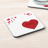 Harde onderzetters met kurk achterkant - set van 6 (Linkerzijde)