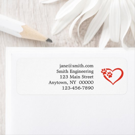 Harde pagina in rood - Kies achtergrondkleur Etiket (Insitu)