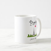 Harde Parijs met Eiffel Tower Custom Koffiemok (Voorkant rechts)