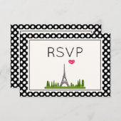 Harde Parijs met Eiffeltoren RSVP (Voorkant / Achterkant)