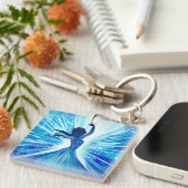 Harde plastic coaster sleutelhanger (Voorkant Rechts)