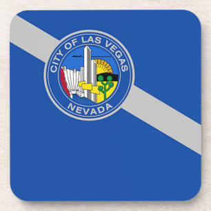 Harde plastic onderzetter met vlag van Las Vegas