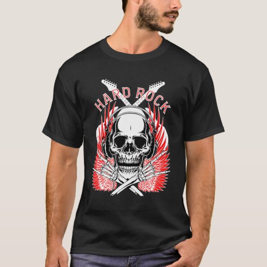 harde rockmuziek t-shirt (Voorkant)