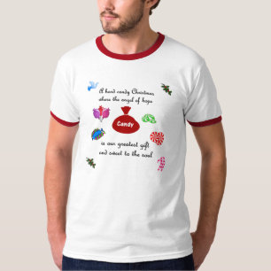 harde snoep kerstmis t-shirt