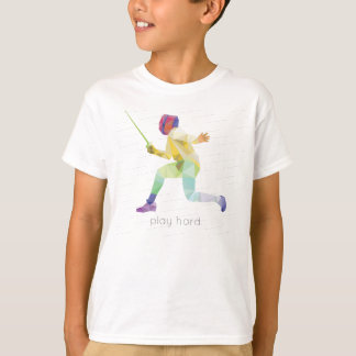 Harde vingerafdruk origami afspelen t-shirt