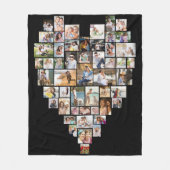 Harde vorm 51 Foto Collage bewerkbare kleur Fleece Deken (Voorkant)