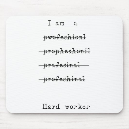 Harde werker muismat (Voorkant)