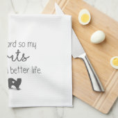 Harde werkfretten theedoek (Quarter Fold)