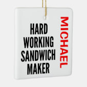 Harde werksandwich Maker CUSTOM Keramisch Ornament (Rechts)