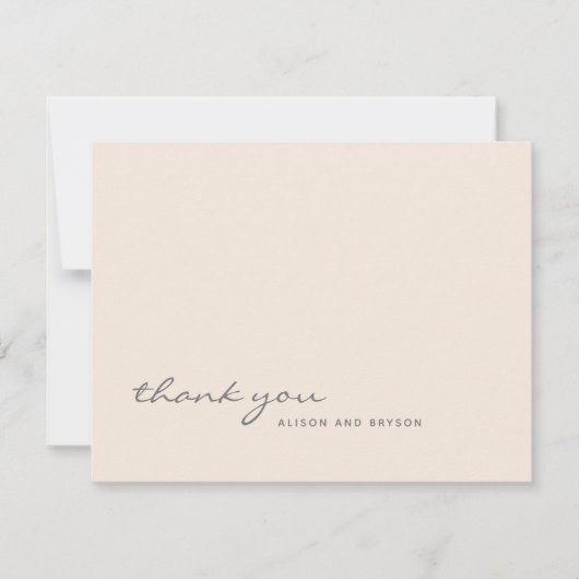 Harde, zachte kleur Hartelijk dank Bedankkaart (Voorkant)