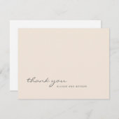 Harde, zachte kleur Hartelijk dank Bedankkaart (Voorkant / Achterkant)