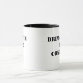 Harden Up ! Mug de café noir. (Centre)