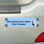 Harder bidden - Bumpersticker (Op auto)