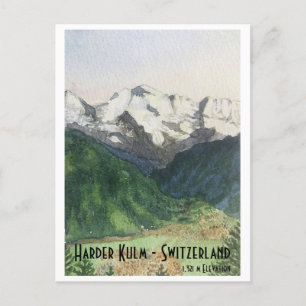 Harder Kulm vue Suisse carte de billet voyage