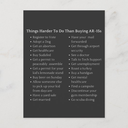 Harder te doen dan een AR-15 Pro Pistool controle Briefkaart (Voorkant)