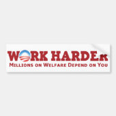 Harder werken bumpersticker (Voorkant)