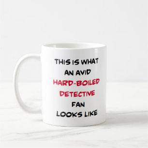 hardgekookte detective fan, enthousiast koffiemok