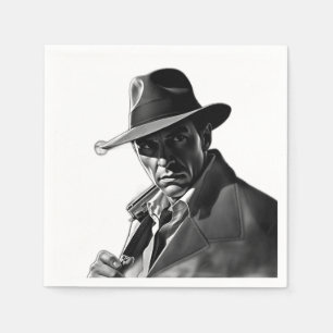 Hardgekookte detective Noir Art Servet