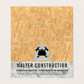 Hardhat Hammer | Marmer | Geperst hout Visitekaartjes (Buitenkant ongevouwen)