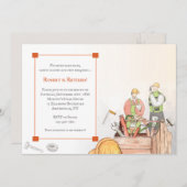 Hardhat Worker Retirement Party Kaart (Voorkant / Achterkant)