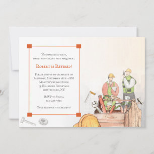 Hardhat Worker Retirement Party Kaart