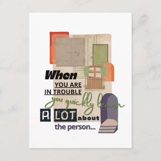 Hardheid vriendschap citaat illustratie briefkaart (Voorkant)