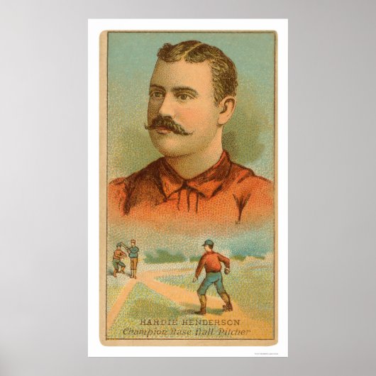 Hardie Henderson Baseball 1888 Poster (Voorkant)