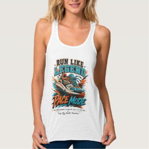 Hardloop Als Legendarische Snelheid Modus Retro Lo Tanktop