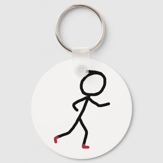 Hardloop Stickman Sleutelhanger (Voorkant)