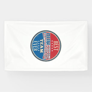 Hardloop Team Patriottisch Vintage Badge Ontwerp_1 Spandoek